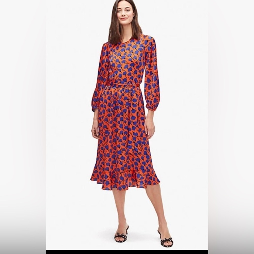 Kate spade poetic floral smocked dress size 4